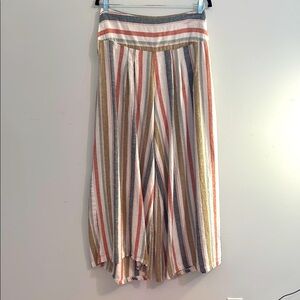 Afrovera linen blend wide leg South African striped pants